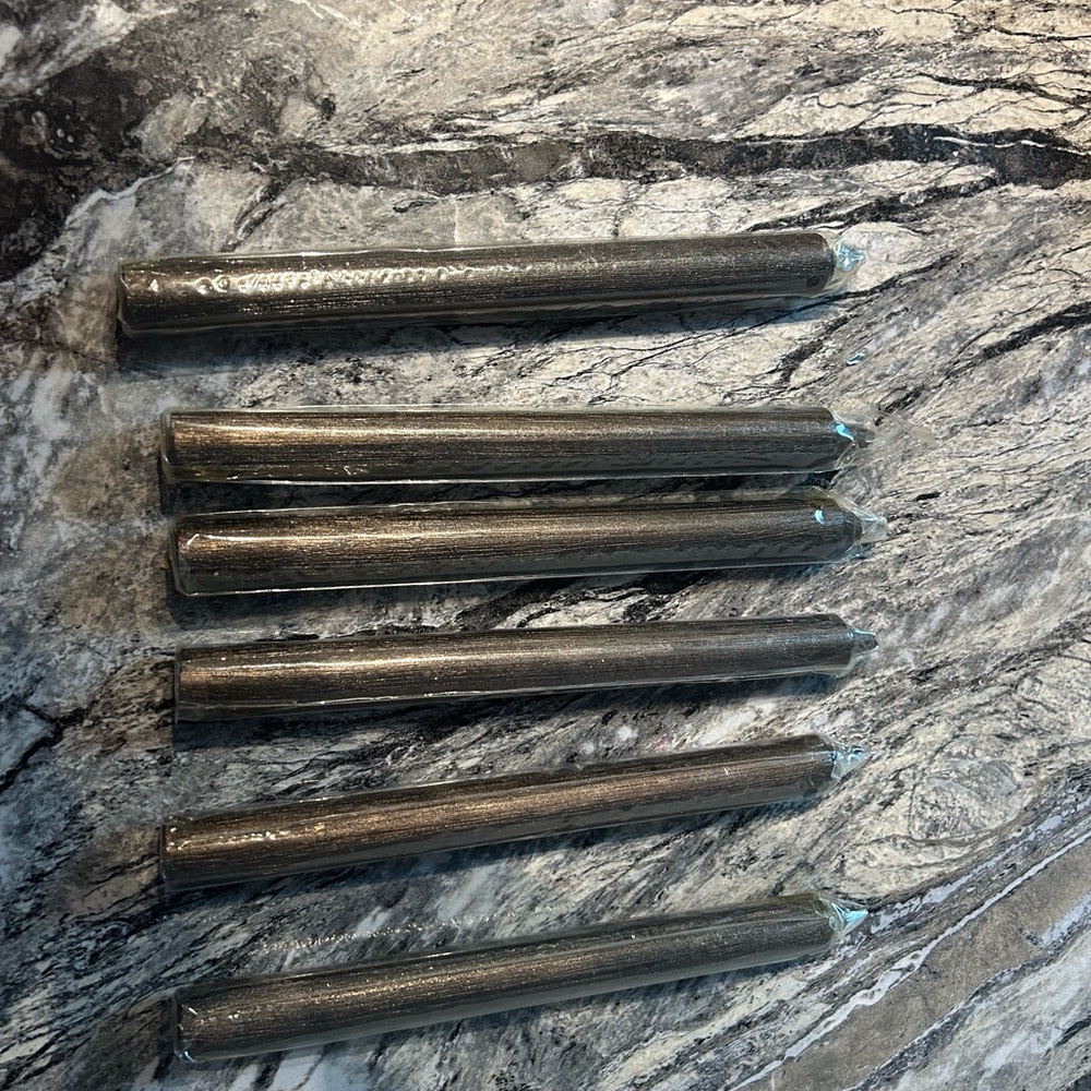 Set of Six Bronze Candle sticks